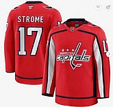 Men's Washington Capitals #17 Dylan Strome Red 2024-25 Home Stitched Jersey Dzhi,baseball caps,new era cap wholesale,wholesale hats